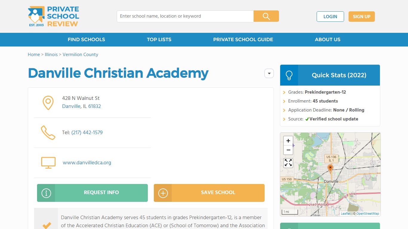 Danville Christian Academy (2022 Profile) | Danville, IL